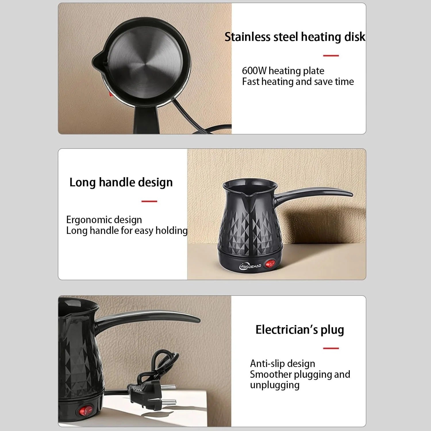 Portable Electric Turkish Coffee Pot & Tea Kettle