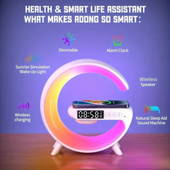 Multifunctional Lamp With Bluetooth Speaker Wireless Charger Sunrise Wake-up & Alarm Clock